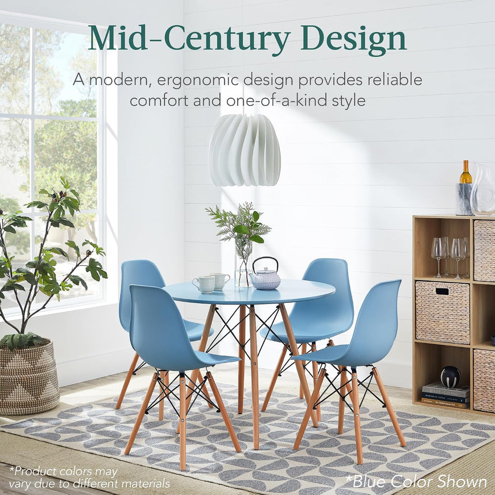Best Choice Products 5-Piece Dining Set, Compact Mid-Century Modern Table &am...
