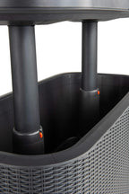 Keter Bevy BAR Cocktail Table, Polypropylene, Anthracite Grey