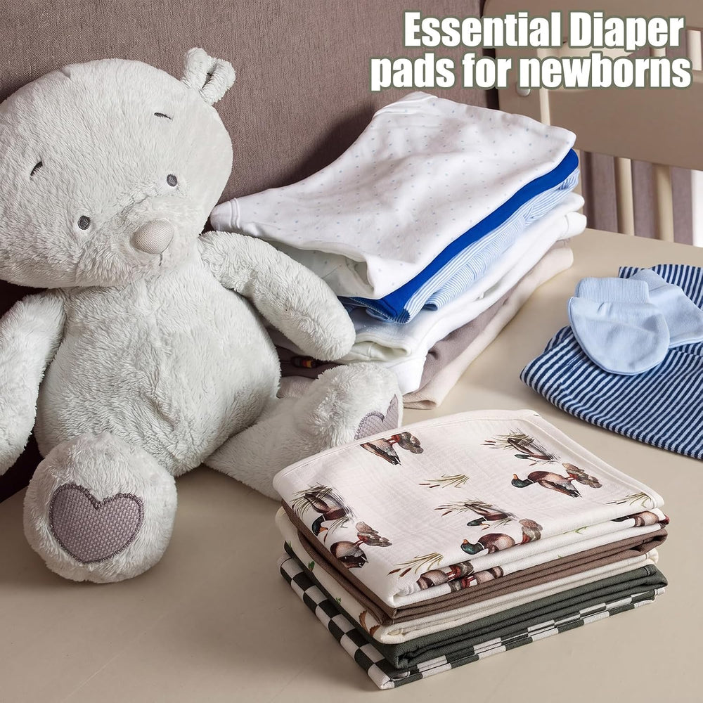 Hahafelt 5 Pcs Waterproof Changing Pad Liner, Mallard
