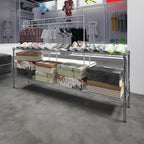 14" Deep x 72" Wide x 27" Height Wire Shelving Kit | 2-Tier | NSF Commercial Storage Rack Unit