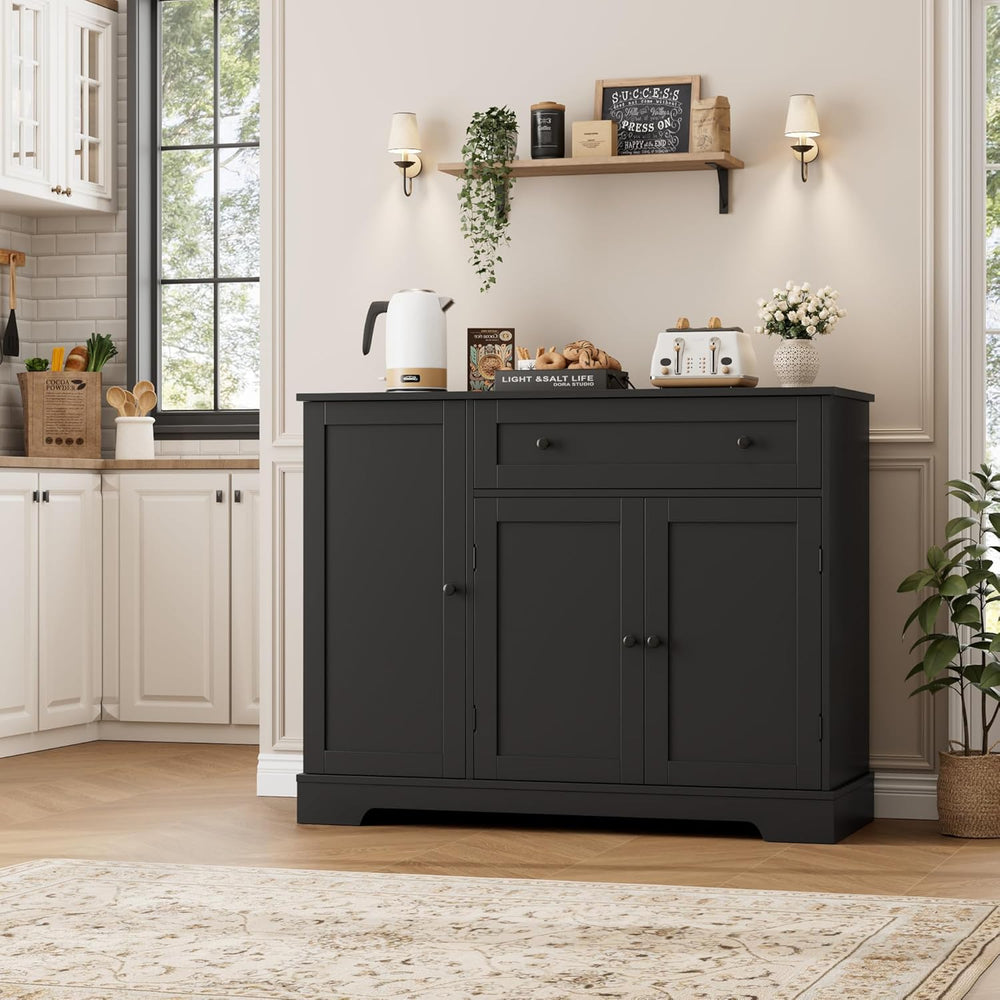 HOSTACK Buffet Cabinet with Storage, Modern Sideboard Buffet with Doors, Wood...