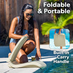 Coast Modern Portable Poolside Chair – Adult Foldable Flip Chair for Pool, Beach, Tailgating & Stadium – Durable Plastic with Back Support
