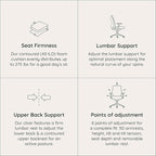Branch Ergonomic Chair - A Versatile Desk Chair with Adjustable Lumbar Support, Breathable Mesh Backrest, and Smooth Wheels - Experience Optimal Comfort and Support - All Black