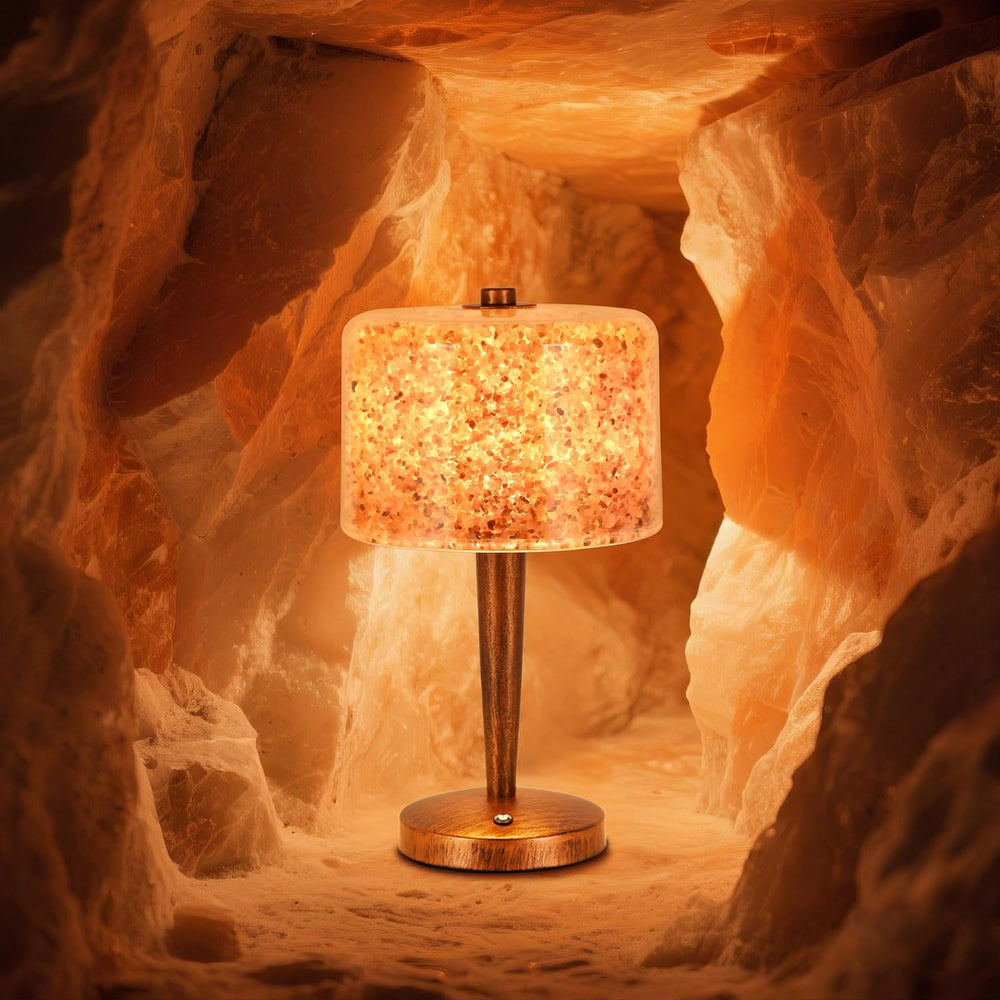 Himalayan Pink Rock Salt Lamp, Touch Control Dimmable Salt Night Light, USB P...