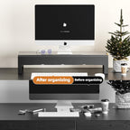 Computer monitor stand with 3 drawer ，Laptop Desk Shelf & Monitor Riser， 27.55 inches long desk riser ，Heavy Duty Gift Gaming Studio Offic (Basic Version, 700mm Drawer)