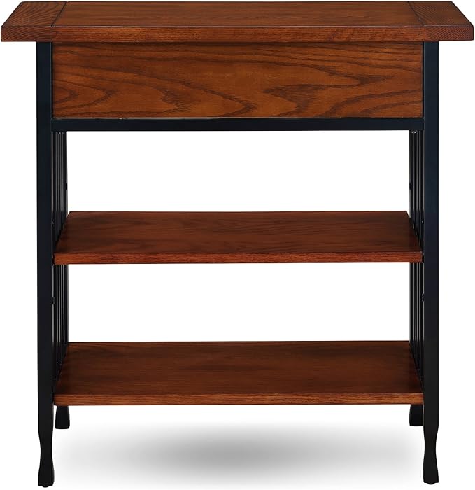 Leick Home SINCE 1912 Ironcraft Foyer Bookcase with Drawer Storage