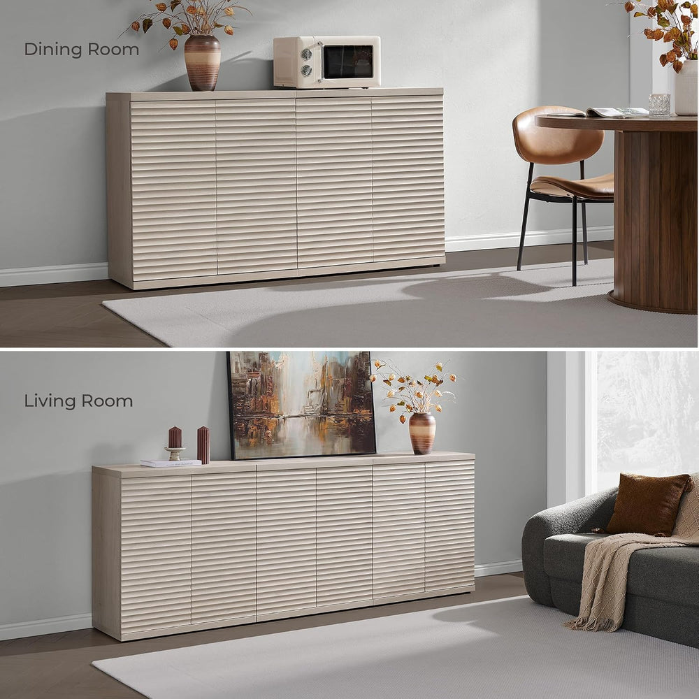 SICOTAS Buffet Cabinet with Storage Sideboard Cabinet with Doors & Shelves