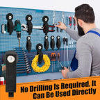 Vicenpal 8pcs Heavy Duty Magnetic Hook, Magnetic Tool Holder &Garage Hooks, Extension Cord Strap for Cable, Rope, Wire Storage in Garage,Workshop,RV,Pickup (2.6inch/4pcs+1.7inch/4pcs)