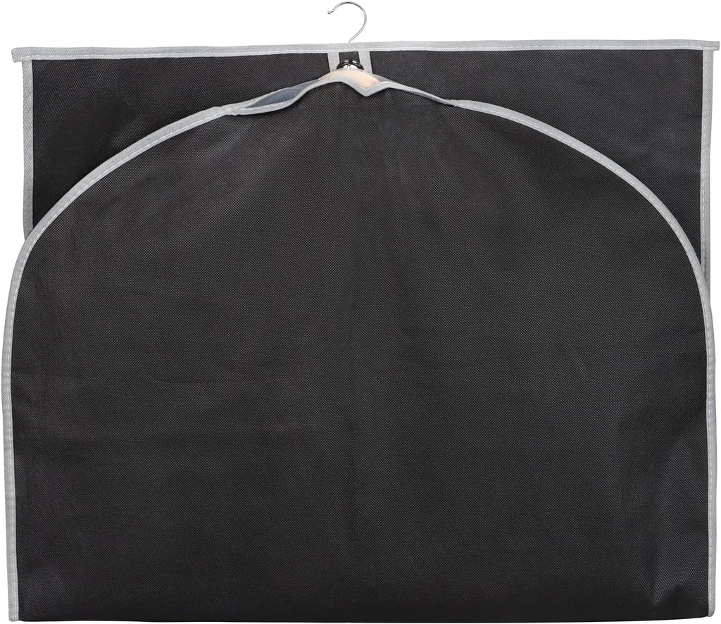 Syeeiex 40 Inch Suit Bag, Garment Bags for Hanging Clothes, Black, Set of 5 | Breathable Suit Bag, Dustproof Hanging Garment Bag, Clear Window and ID Card Holder for Shirts, T-shirts and Jackets