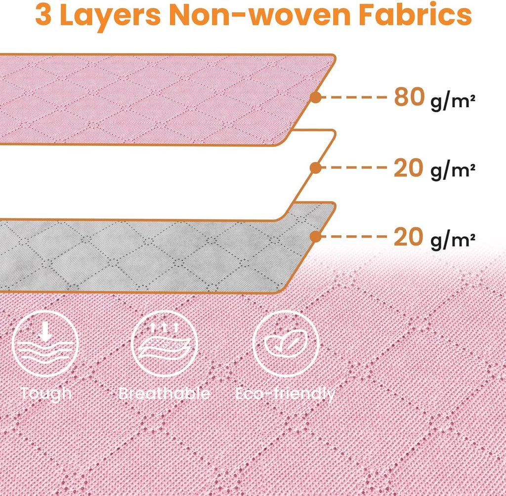 Fab totes 24 Gallons Clothes Storage, Foldable Thick Fabric Blanket Storage Bags, Containers for Organizing Bedroom, Closet, Clothing, Comforter, Organization with Handle (8 Pack,Pink)