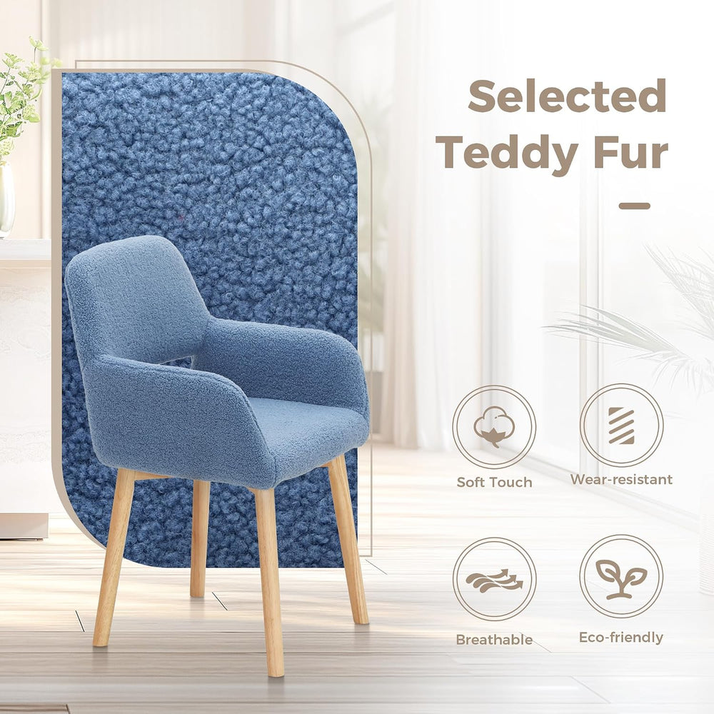 MAISON ARTS Mid Century Modern Dining Chairs with Arms Set of 2, Comfy Accent...