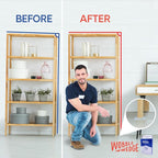 The Original Wobble Wedge Rigid Plastic Shims-MADE IN USA- Heavy-Duty Leveling Wedges for Furniture, Tables, Toilets, Home Improvement & Work Projects-Transparent Plastic Shim, Leveling Feet, 300 Pack