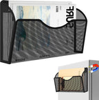 Magnetic File Holder 1 Pockets File Folder Organizer, Office Hanging Magazine Rack for File Cabinets, Magnetic Paper Holder, No Drilling Mail Organizer for Refrigerator, Office
