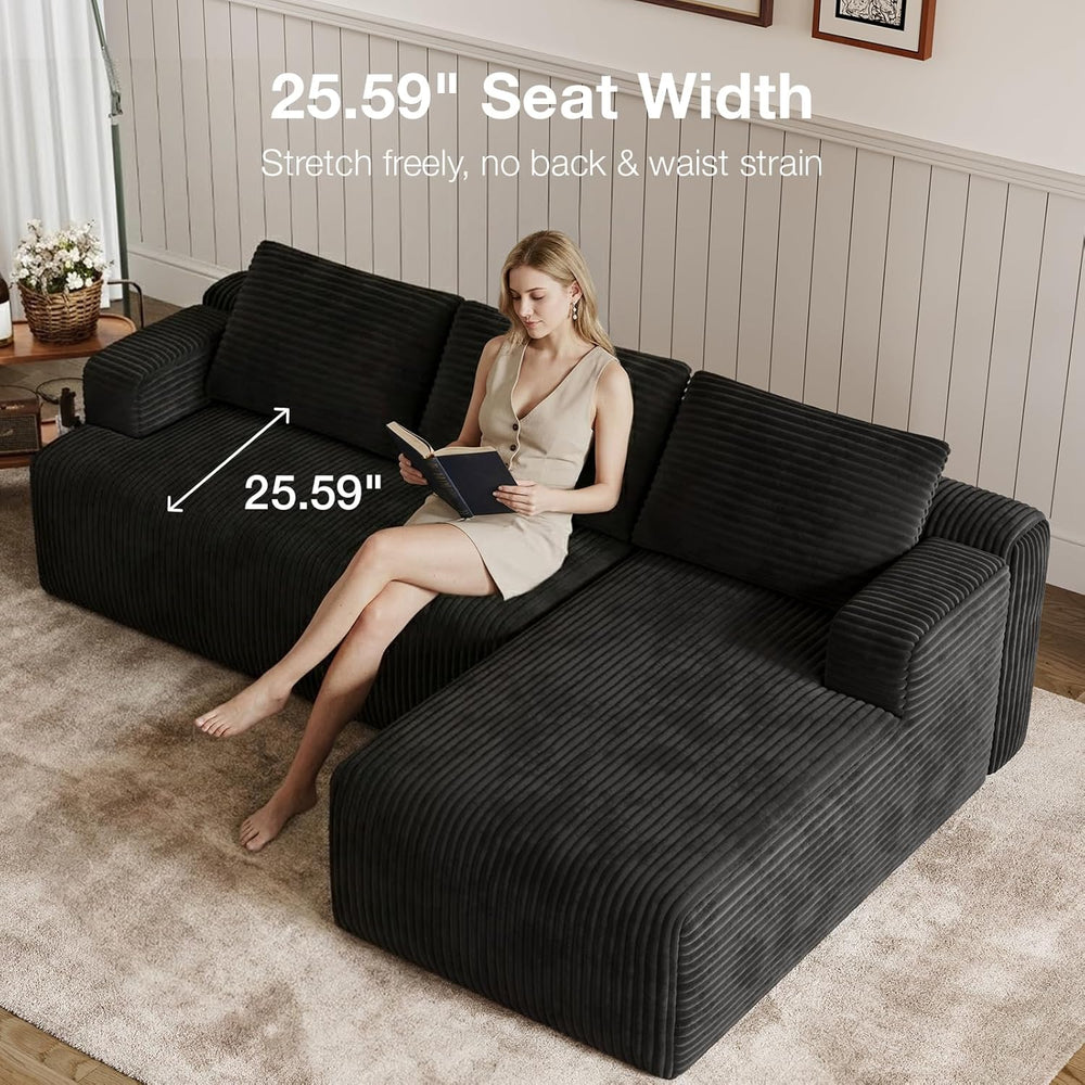Novilla L-Shape Sectional Couches for Living Room with Smarts Coil® Support, ...