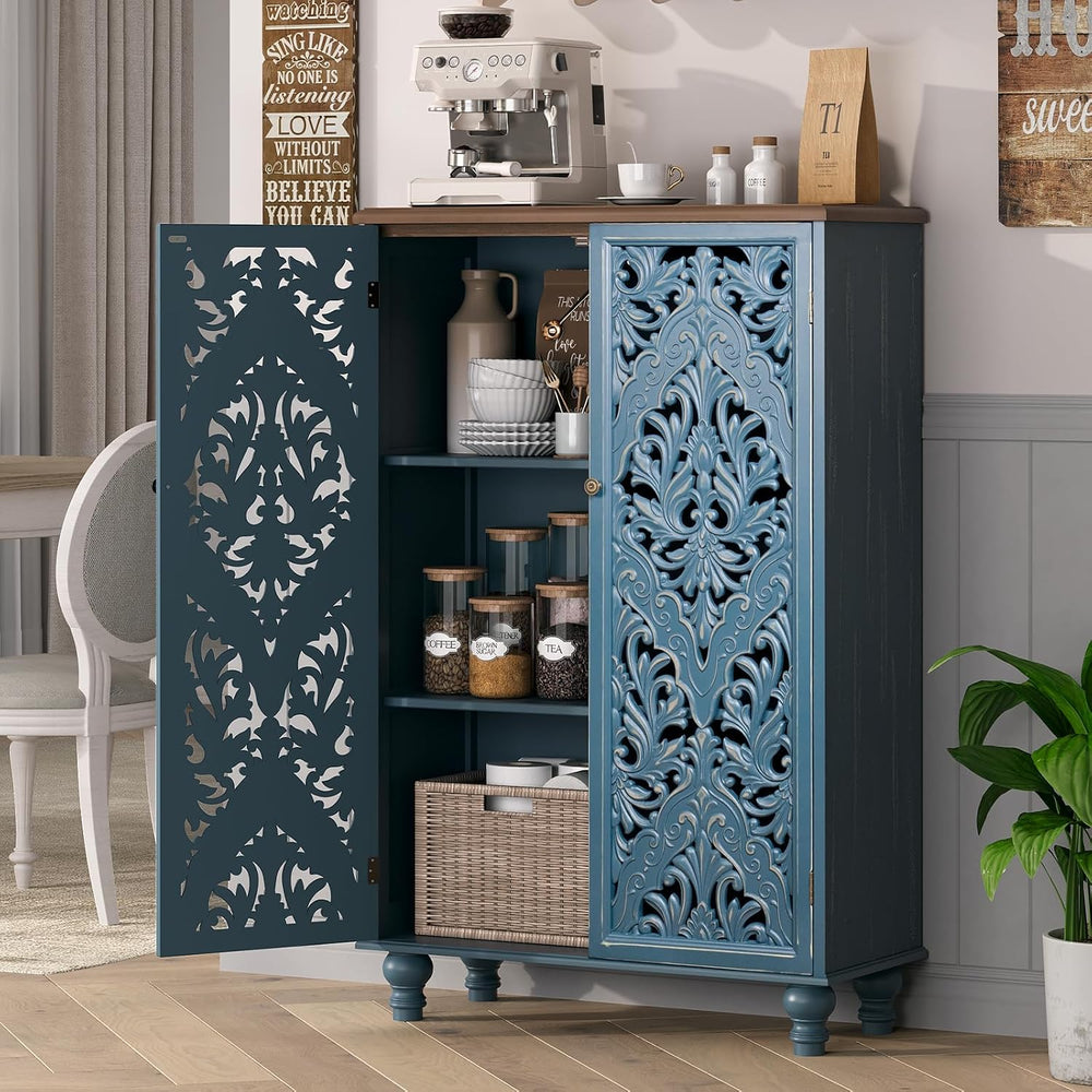 JOINICE 47" Tall Accent Cabinet with Doors & Storage for Living Room...