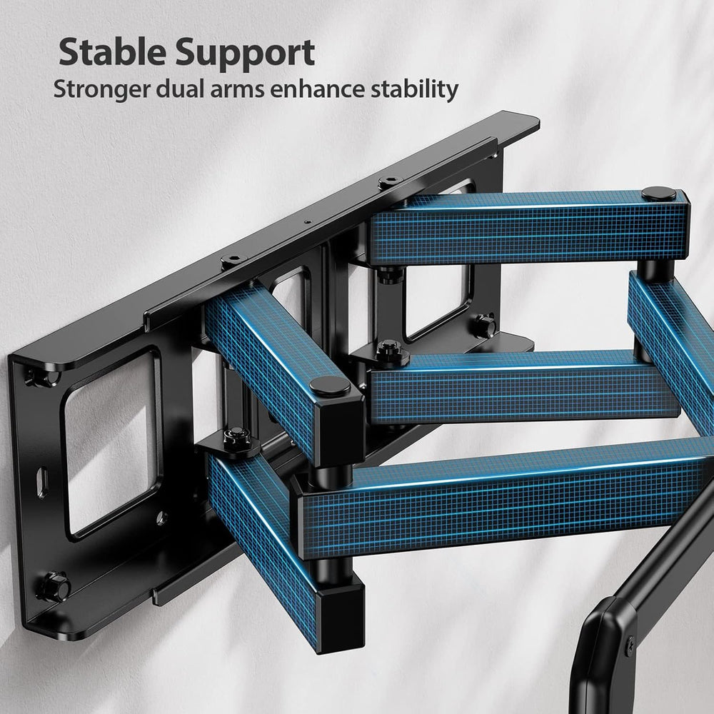 Pipishell Full-Motion TV Wall Mount for Most 37–84 Inch TVs up to 100 lbs, Wa...