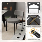 Giantex Boucle Dining Chairs Set of 4, Sherpa Upholstered Kitchen Chairs w/Curved Backrest, Padded Seat & Metal Legs, Modern Accent Armless Side Chairs for Dining Living Room, Restaurant