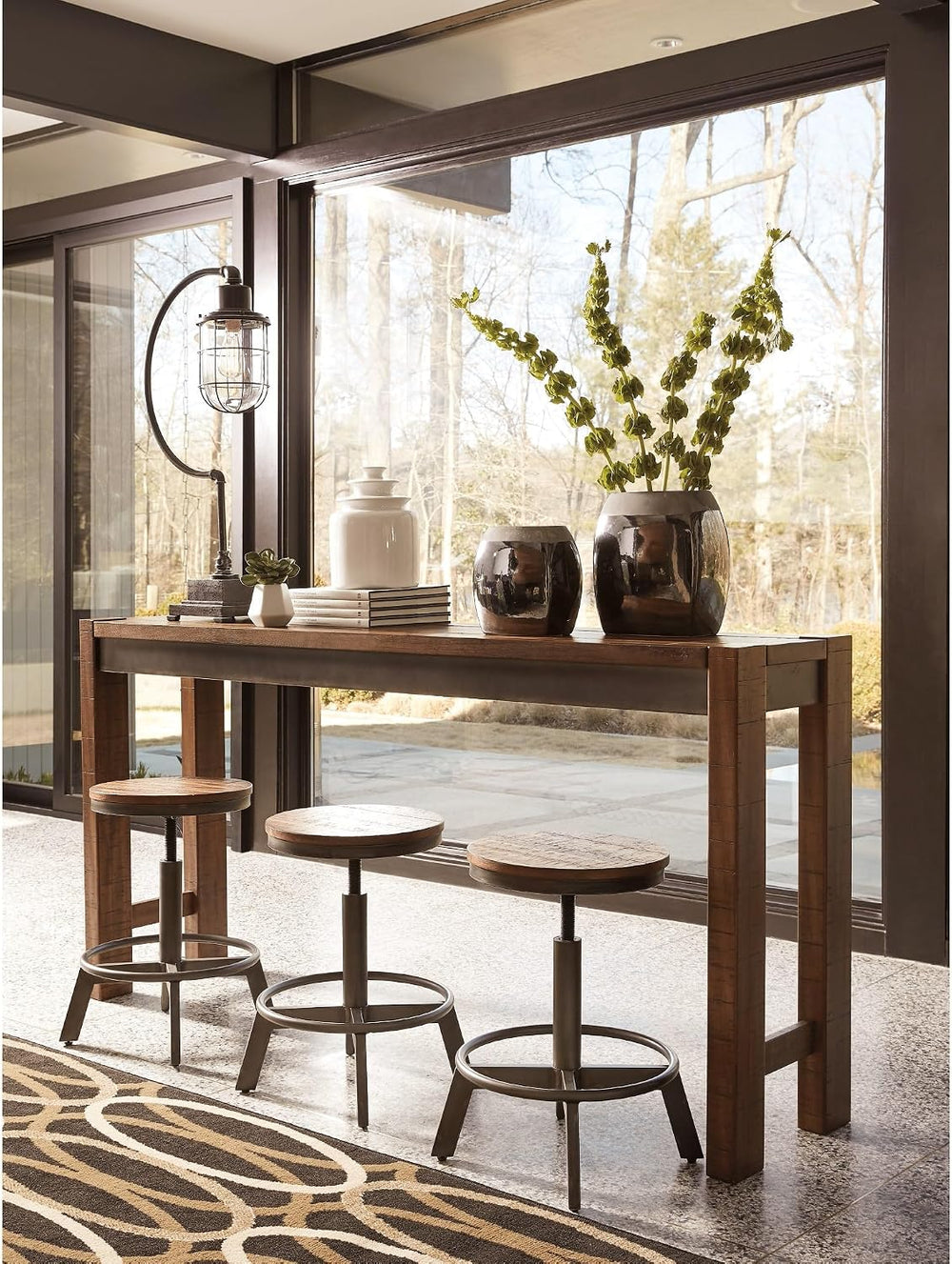Signature Design by Ashley Counter Height Dining Table, 72-in Behind Couch