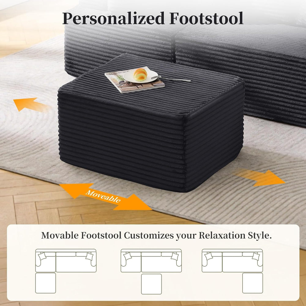 Korser Cloud Modular Sectional Sofa with L-Shaped, Couches for Living Room, F...