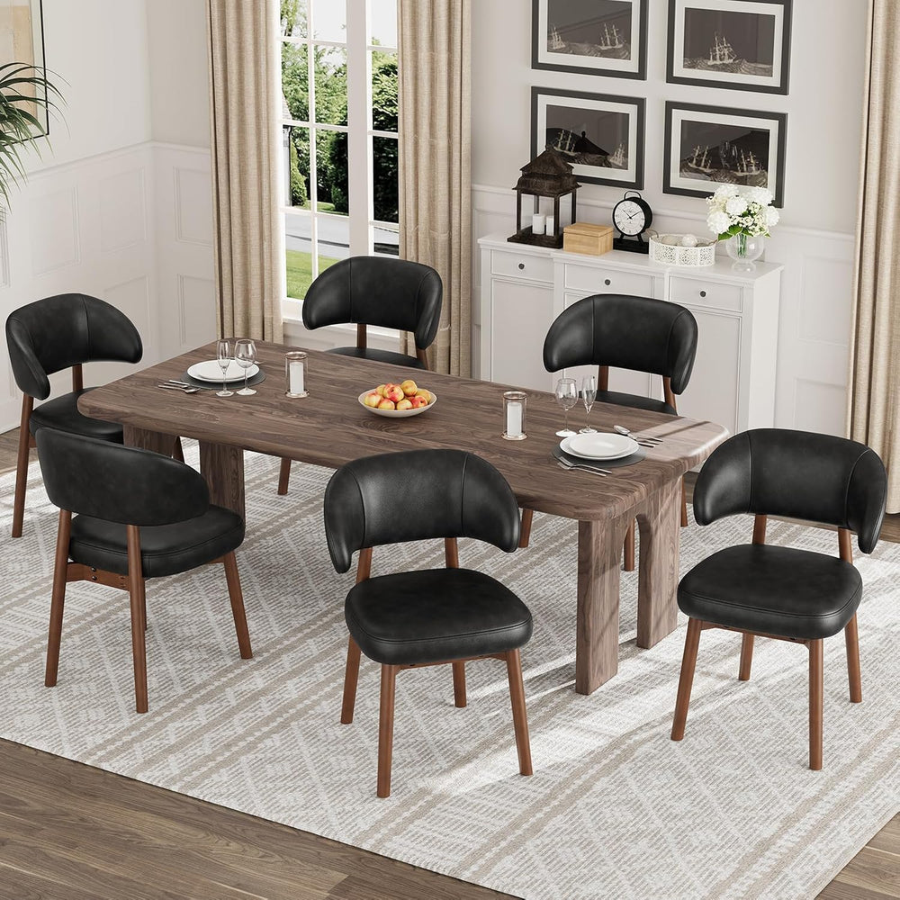 MALOL Wooden Dining Chairs Set of 6, Modern Upholstered Dining Room Kitchen S...