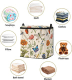 Large Comforter Storage Bag with Zipper,Closet Organizer for Clothes,Blankets,Quilts,Pillows,Fabric Storage Bags with Portable Handles 95L(2-Pack)
