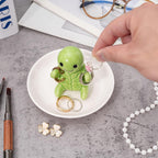 Cute Turtle Ring Holder Dish, Ceramic Jewelry Holder Preppy Room Decor, Turtle Gifts for Women Birthday Christmas Wedding