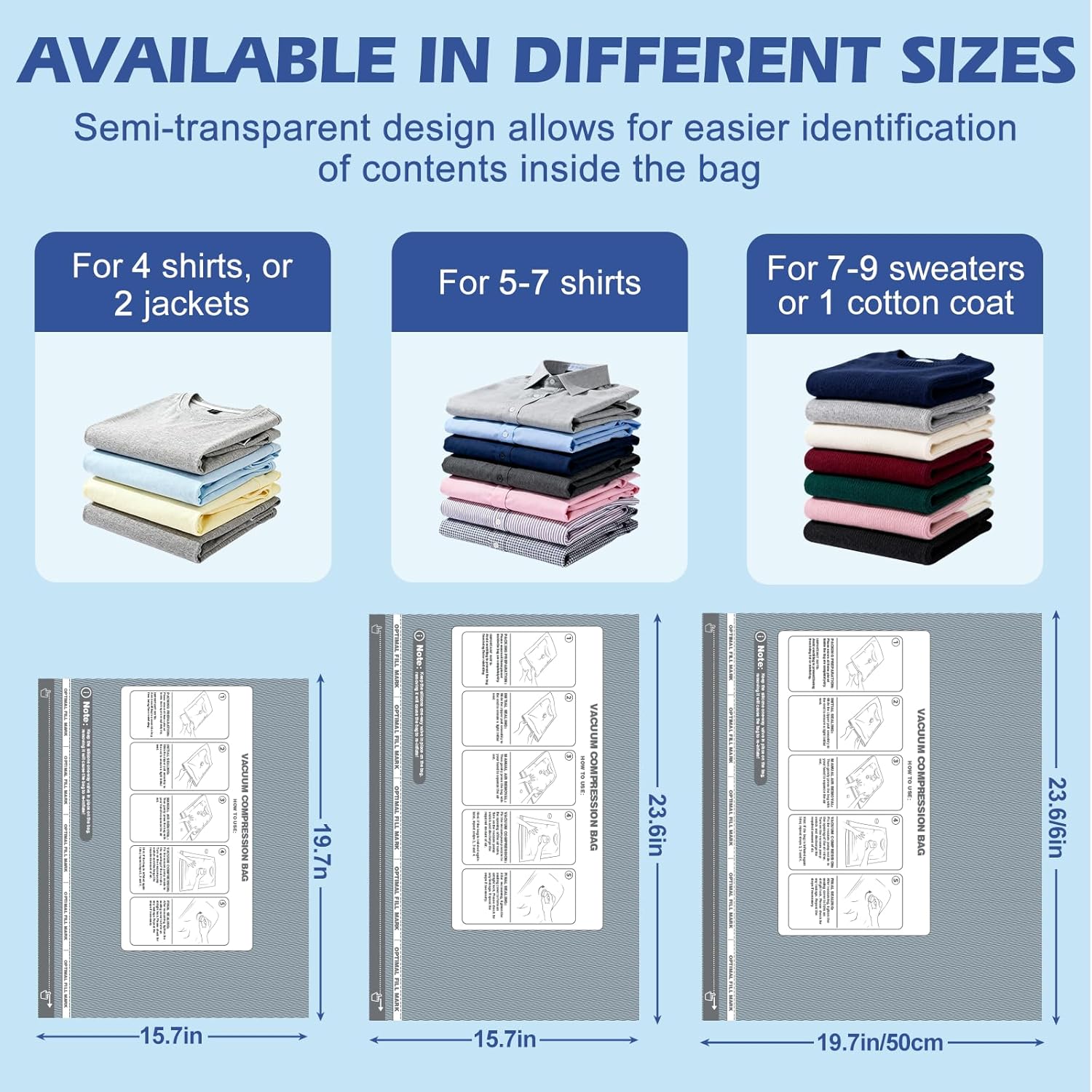 Travel Vacuum Storage Bags with Rechargeable Air Pump, 18 Pack Portable Space Saver Bags, Compression Bags for Clothing, Bedding, Seasonal Storage & Packing Bags for Moving