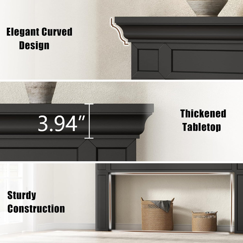 Loomie 63" Long Console Tables for Entryway, Modern Rectangular Sofa Tab...