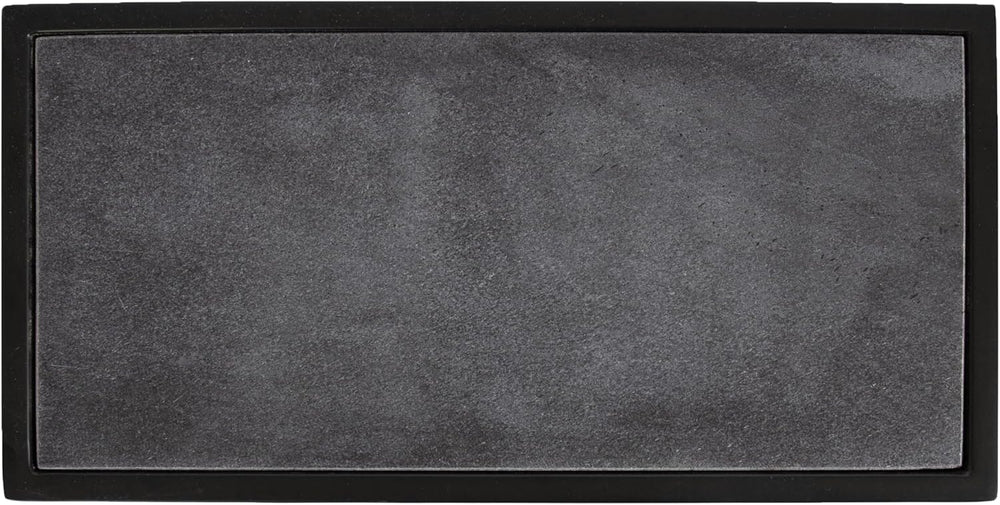 Kate and Laurel Jaspur Modern Slim Side Table, 16 x 8 x 24, Black Marble and ...