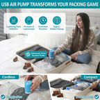 26 Pack Vacuum Storage Bags with Portable Rechargeable Wireless Electric Pump, Vacuum Seal Space Saver Bags for Clothing, Pillows, Blanket, Bedding, Comforters