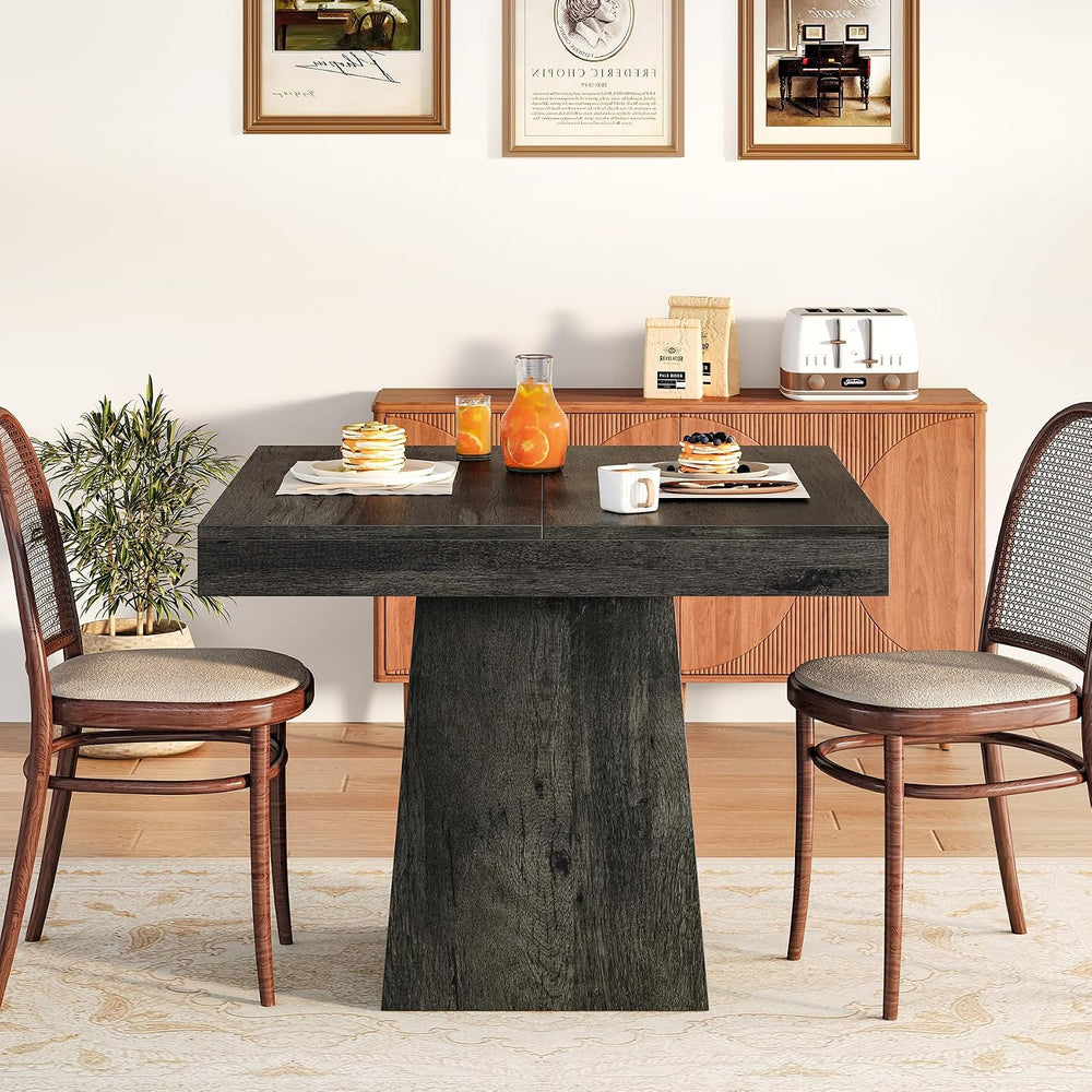 LITTLE TREE Dining Table for 4 People, 31.5-Inch Square Small Kitchen Table, ...