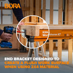 BORA Workhorse XT Saw Horses 2 Pack Folding Heavy Duty Adjustable Height Sawhorse Pair with Adjustable Legs, Heavy Duty Saw horse for Contractors Portable Workbench w/Built in Bottle opener PM-3360T