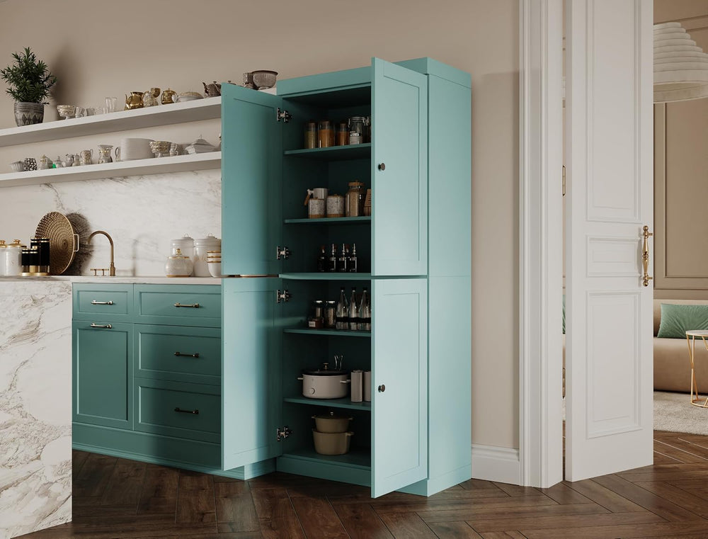 Palace Imports Solid Wood Kitchen Pantry Cabinet - 71.5" Tall x 32"...