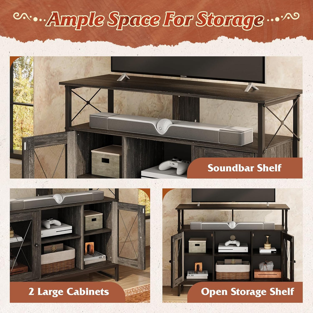 WLIVE TV Stand for 43 Inch TV, Small Entertainment Center with Storage Cabine...