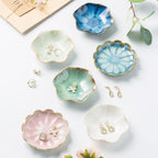 BEUNAIZER Jewelry Dish Tray, Ring Dish, Ceramic Trinket Tray, Key Bowl, Decorative Plate, for Friends Sisters Daughter Mother (Milky White)