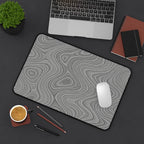 Brushed Metal Texture Desk Mat - Extended Mouse Pad & Desk Pad, Neoprene Surface, Non-Slip Rubber Base, Stitched Edges, Desk Protector for Keyboard & Mouse, Sizes 12x18/12x22/16x32 (Damascus, 12x18)