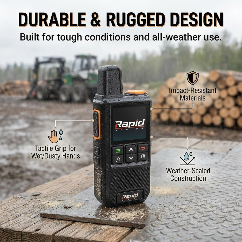 Rapid Radios G1 - Nationwide LTE Walkie-Talkies - Unlimited Range Cellular Pu...