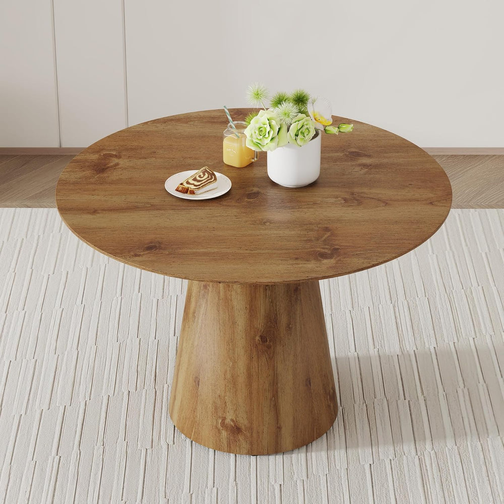 Round Dining Table for 4/6, 45 Inch Dining Room Table, Small Kitchen Table wi...