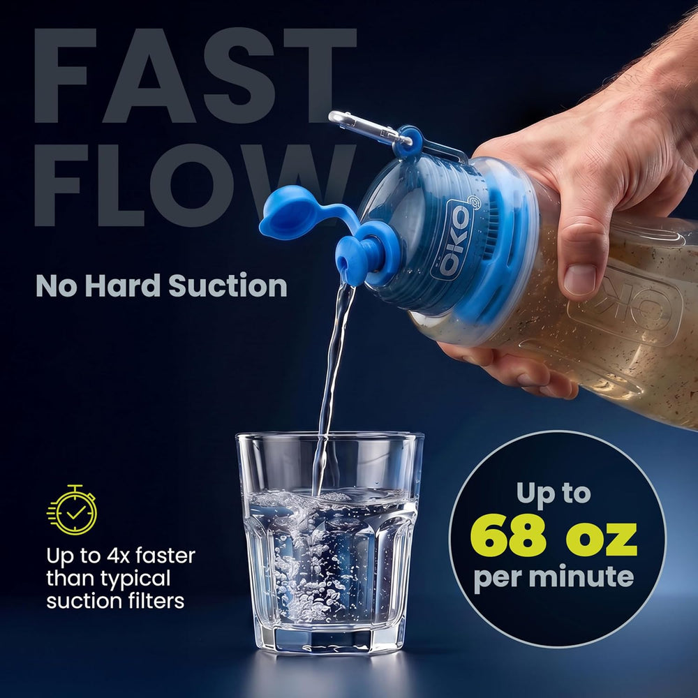 OKO ÖKOH2O Purification Water Bottle with Advanced Filtration, Arctic, 22oz