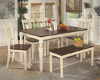 Signature Design by Ashley WhiteOwing Bench, 44.25" W x 16.25" D x4.25 H, White