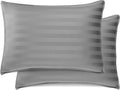 Queen Pillowcases by Pure Bamboo, Genuine 100% Organic Viscose Derived from Bamboo, Luxuriously Soft & Cooling, Double Stitching, Envelope Closure (2 Queen Pillowcases, Jacquard Stone)