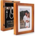 Diversion Safe 6.5"x8.5" Picture Frame Safe with Secret Compartment for Valuables, Hidden Storage Picture Frame with Hooks, Wall-Mounted Secret Storage Box for Bedrooms, Living Rooms, and Offices