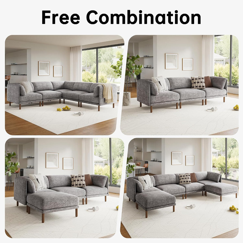 Cloud Sectional Couches for Living Room,Modular Sectional Sofa,Grey | V-Shape...