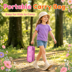 Kids Camping Chair, Foldable, Flowers | Lightweight, Carry Bag, Heavy Duty, Portable, Indoor & Outdoor Use