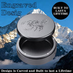 2.5inchBEIJIATE Magnetic Metal Can, Holder, Metal Container, Carved Tin with Magnetic Closure, Aluminum Container, Slim Pouch Can, zyn metal can,zyn container Storage Box (Gray)