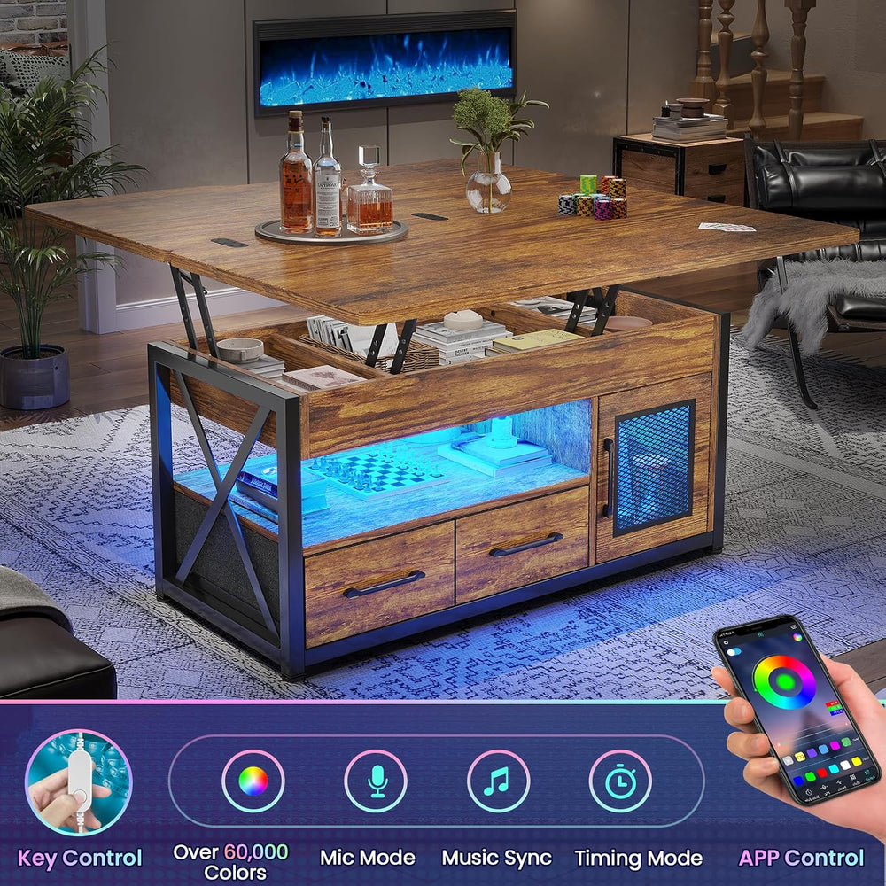 Itaar 40" Lift Top Coffee Table with Storage for Living Room, 4 in 1 Table