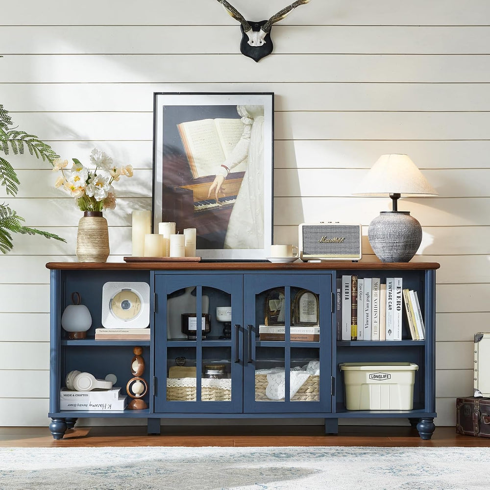 RWYHG Farmhouse TV Stand for 60 in TV, Entertainment Center for Living Room |...