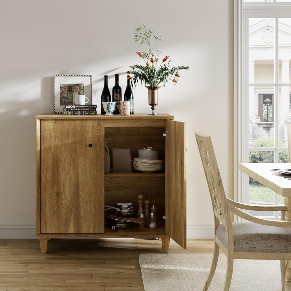 FENSULN Sideboards Buffet Cabinet Wide Credenza Buffet Table with Adjustable ...