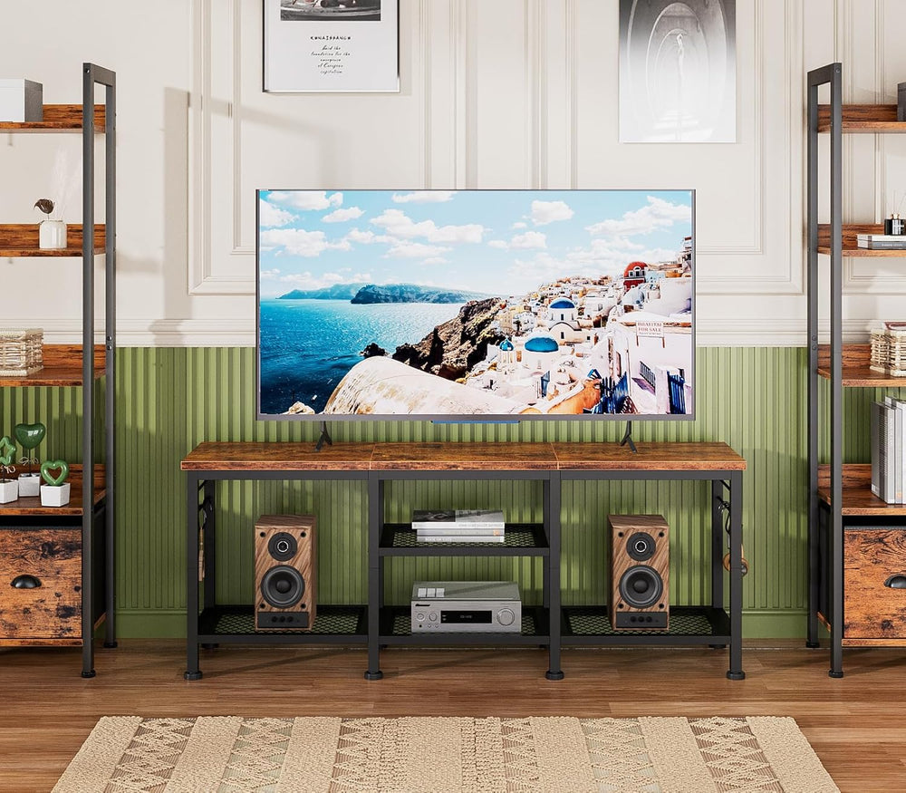 Furologee TV Stand for TVs up to 55 Inch, Entertainment Center with Open Stor...