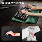Ospelelf Keyboard Wrist Rest Pad, Comfy Ergonomic Keyboard Stand Riser Holder, Computer Wrist Support Cushion forTyping, Green